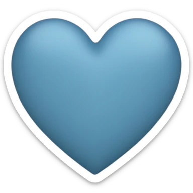 Dusty blue heart sticker