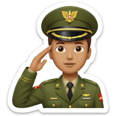 soldier saluting sticker