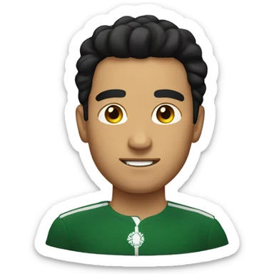 mexican man with light skin and  black slicked back hair sticker