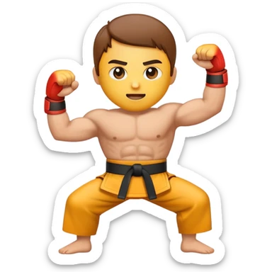 🥋 the martial arts emoji but with a brown belt instead of a black belt sticker