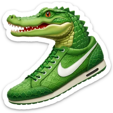 Un cocodrilo con zapatillas Nike sticker