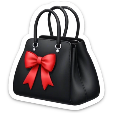 black bag with bows sticker