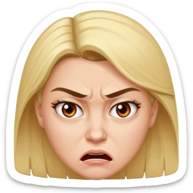 Beautiful woman angry and sick of idiots sticker