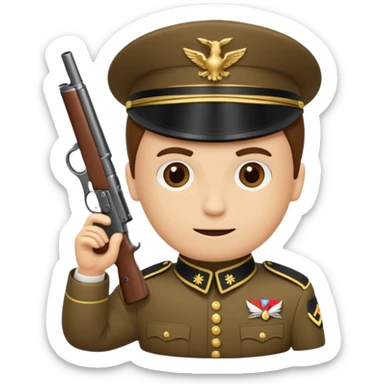 Une Tasse de cafe soldat americain ww2 anthropomorphe  sticker