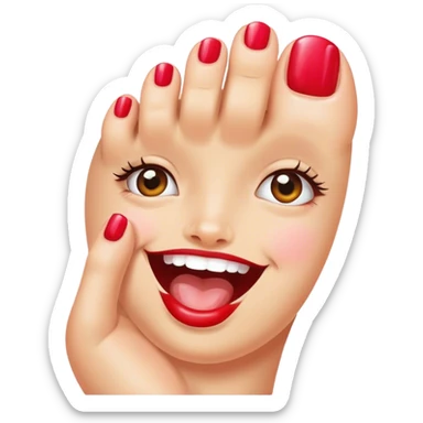 Happy toe nail sticker