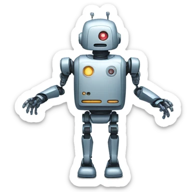 a robot witha hart sticker