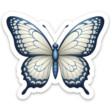white butterfly sticker