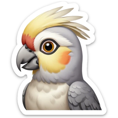 cockatiel bird thinkinf sticker