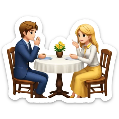 An icon representing a visual novel game, with a detailed background featuring a romantic or mysterious setting. Characters are in conversation, with dialogue boxes visible. The design captures the immersive storytelling and emotional depth of visual novels, set against a transparent background. sticker