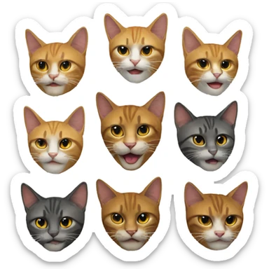 A gangs of cats sticker