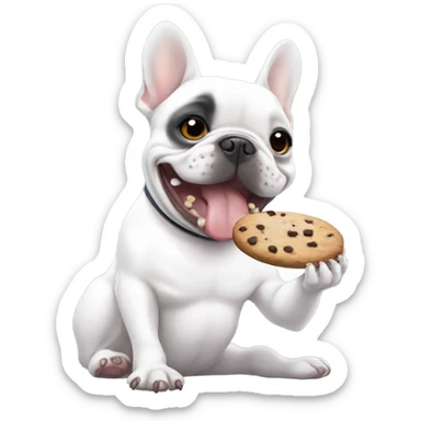 French bulldog Eating cookies￼ sticker