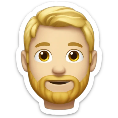 Jeune homme blond sur un lama sticker