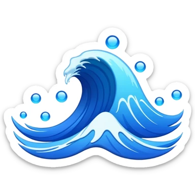 wave signals sticker