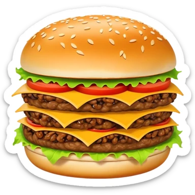 Xi'an Roujiamo Chinese hamburger with shredded meat, simplified emoji style with bold outlines and bright colors, cartoon style Shaanxi specialty in flatbread sticker