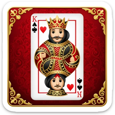 Solitaire card king sticker