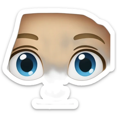 Brown hair brown eyes girl with blond hair blue eyes guy sticker