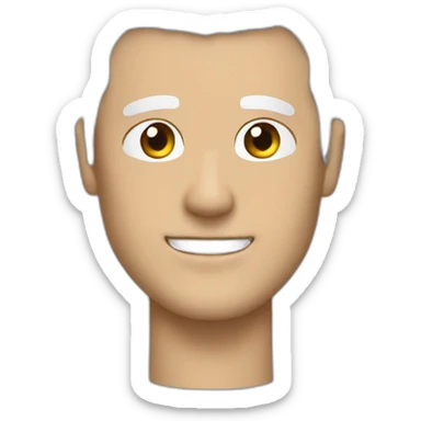 guy tall white spiky hair navy-blinfolded sticker