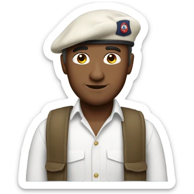 wearing beret stereotypical french white man sticker