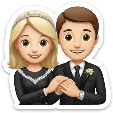 Couple emoji for marriage anniversary sticker