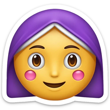 bala doce branco e roxo sticker