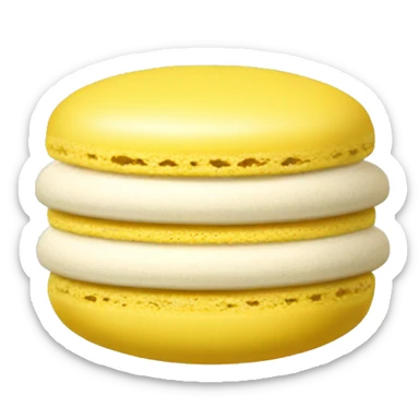 Macaron yellow  sticker