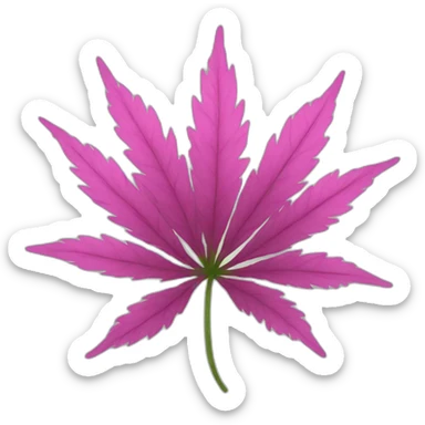 pink weed sticker