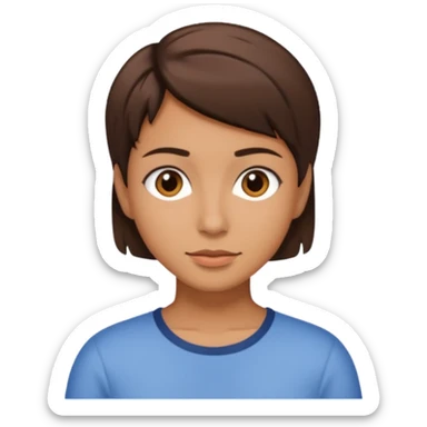 hispanic with short brown hair sticker