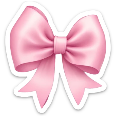 light pink ribbon bow sticker