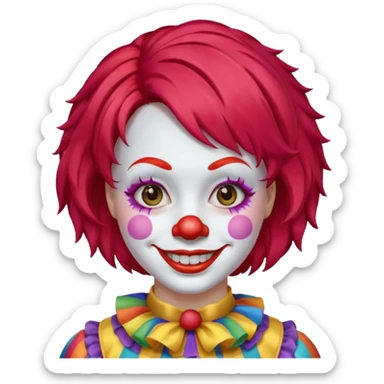 Clown woman sticker