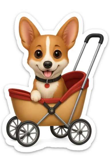 Make the corgi slim and extra cute, keeping a realistic look in the style of Apple emojis, with no background. sticker