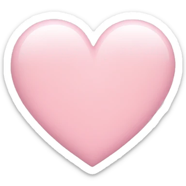 plain light pink heart emoji  sticker