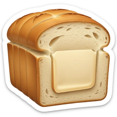 sliced loaf of bread, soft inside sticker