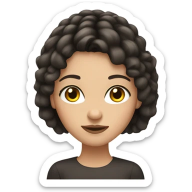 Pretty brunette girl with long lashes sticker