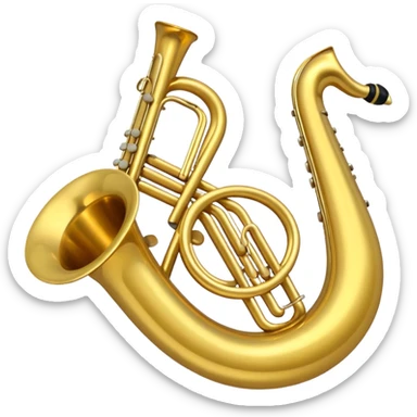 drei musiknoten in goldfarben, kein notenschlüssel. sticker