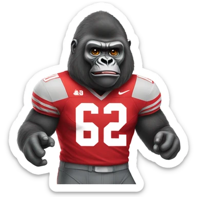 Gorilla wear in Ohio Ohio State jersey sticker