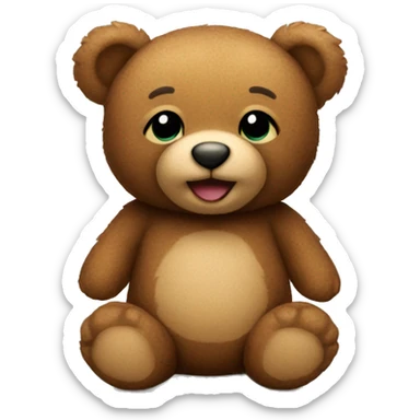 Teddy bear sticker