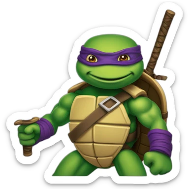 mutant teenage ninja turtle donatello sticker