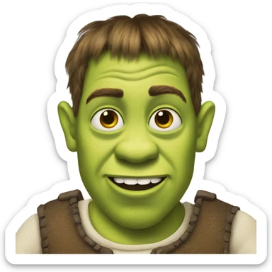 Ugly shrek sticker
