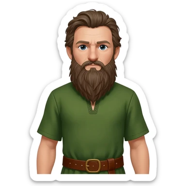 Black and gray haired white guy dressed like a hobbit sticker