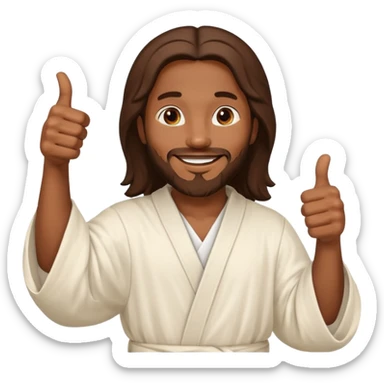 African American Jesus Christ giving the thumbs up sticker