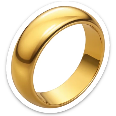 Anneau doré simple sticker