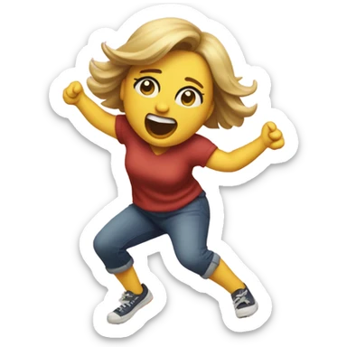 Kristen Wiig dancing and screaming "party!" sticker
