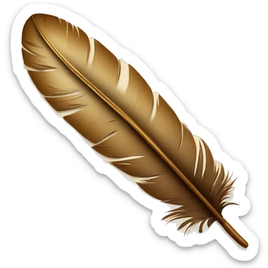 a feather quill and an open SCROLL sticker