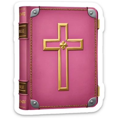 Biblia rosa sin cruz que diga Holy bible sticker
