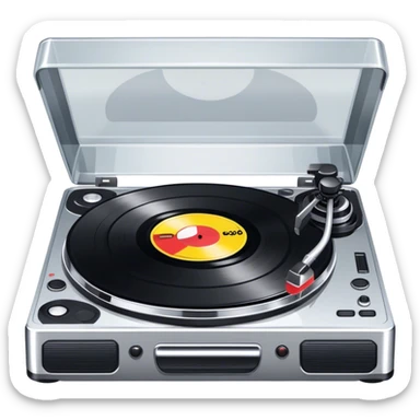 Two turn tables  sticker