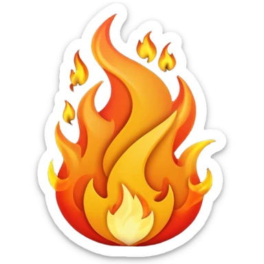 me un fuego soplando por el viento sticker