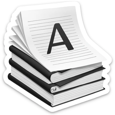 generate a small emoji for the word "artificial intelligence notes" sticker