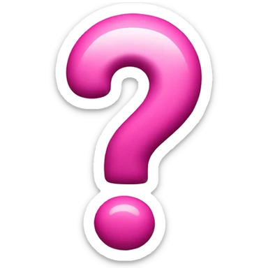 pink question mark sticker
