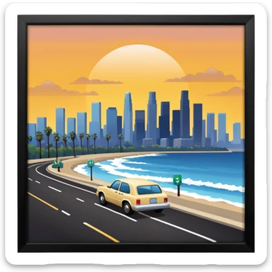 los angeles california sticker