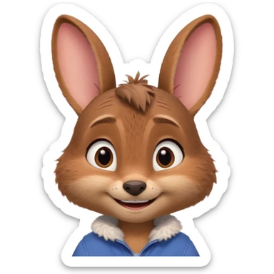 judy hopps from zootopia, pixar sticker